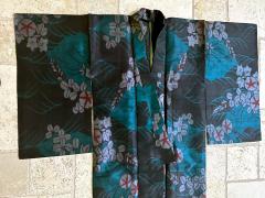 Exceptional Japanese Summer Asa Hitoe Weft Ikat Kimono Provenance - 4204087