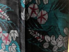 Exceptional Japanese Summer Asa Hitoe Weft Ikat Kimono Provenance - 4204091