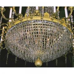 Exceptional Large Louis XVI Crystal and Bronze Chandelier - 2156299