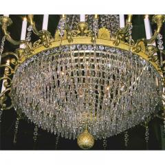 Exceptional Large Louis XVI Crystal and Bronze Chandelier - 2156301