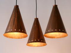 Exceptional Large Mid Century Modern Copper Pendant Lamp Scandinavia 1950s - 2893773