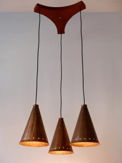 Exceptional Large Mid Century Modern Copper Pendant Lamp Scandinavia 1950s - 2893775
