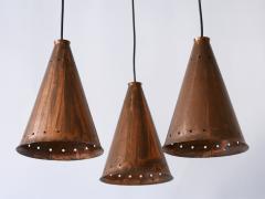 Exceptional Large Mid Century Modern Copper Pendant Lamp Scandinavia 1950s - 2893776