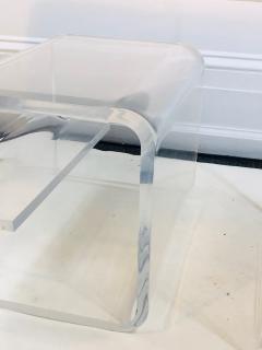 Exceptional Lucite Bench with Greek Key Design - 1143093