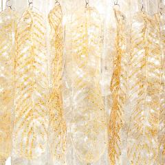 Exceptional Mazegga Glass Feather Chandelier 1960s - 2536713