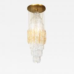 Exceptional Mazegga Glass Feather Chandelier 1960s - 2537139