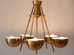 Exceptional Mid Century Five Flamed Chandelier or Pendant Lamp Sweden 1950s - 3232129
