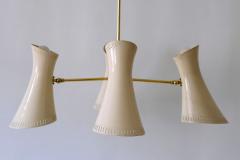 Exceptional Mid Century Modern 8 Flamed Sputnik Chandelier or Pendant Lamp 1950s - 2008635