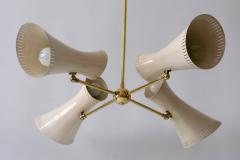 Exceptional Mid Century Modern 8 Flamed Sputnik Chandelier or Pendant Lamp 1950s - 2008637
