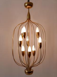 Exceptional Mid Century Modern Nine Flamed Chandelier or Pendant Lamp 1950s - 3051613