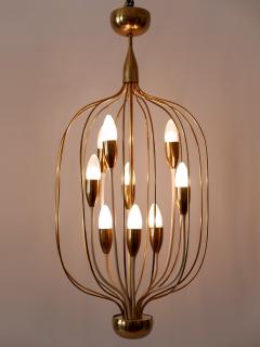 Exceptional Mid Century Modern Nine Flamed Chandelier or Pendant Lamp 1950s - 3051617