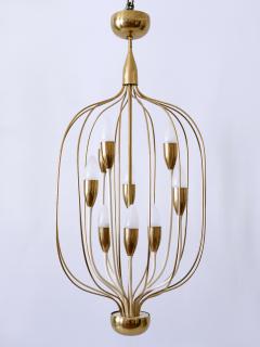 Exceptional Mid Century Modern Nine Flamed Chandelier or Pendant Lamp 1950s - 3051619