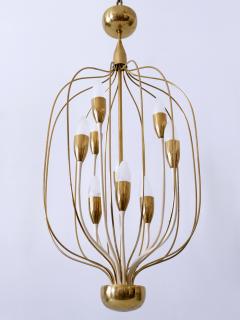 Exceptional Mid Century Modern Nine Flamed Chandelier or Pendant Lamp 1950s - 3051622
