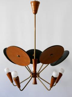 Exceptional Mid Century Modern Sputnik Pendant Lamp or Chandelier Germany 1950s - 2242260