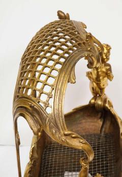 Exceptional Napoleon III French Ormolu Fireplace Log Cradle Holder Centerpiece - 2140763