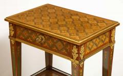 Exceptional Pair of French Ormolu Mounted Parquetry and Marquetry Side Tables - 2142126