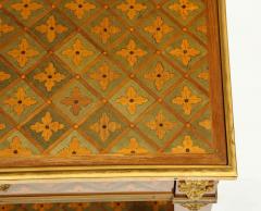 Exceptional Pair of French Ormolu Mounted Parquetry and Marquetry Side Tables - 2142130