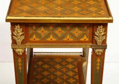 Exceptional Pair of French Ormolu Mounted Parquetry and Marquetry Side Tables - 2142131