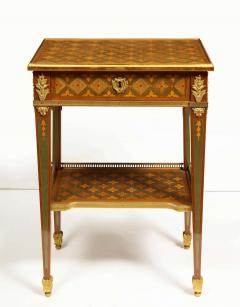 Exceptional Pair of French Ormolu Mounted Parquetry and Marquetry Side Tables - 2142132