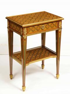 Exceptional Pair of French Ormolu Mounted Parquetry and Marquetry Side Tables - 2142133