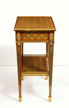 Exceptional Pair of French Ormolu Mounted Parquetry and Marquetry Side Tables - 2142134