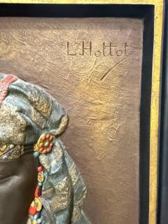 Exceptional Pair of Signed Louis Hottot Orientalist Polychrome Relief Panels - 4624202