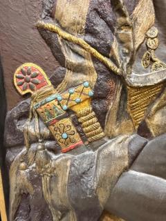Exceptional Pair of Signed Louis Hottot Orientalist Polychrome Relief Panels - 4624209