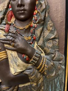 Exceptional Pair of Signed Louis Hottot Orientalist Polychrome Relief Panels - 4624210