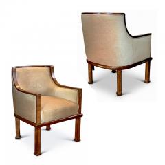 Exceptional Pair of Swedish Art Deco Club Chairs - 1481113
