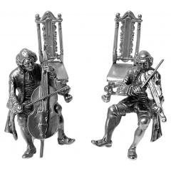 Exceptional Sterling Silver Miniature Musicians - 2252268