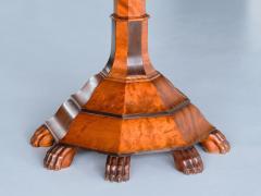 Exceptional Swedish Grace Floor Lamp in Birch with Carved Paw Feet 1920s - 3355756