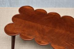 Exceptional Swedish Modern Cloud Form Mahogany Coffee Side Table 1940s - 4391285