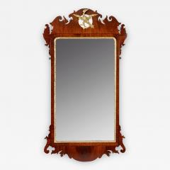 Exceptional Transitional Chippendale Parcel Gilt Mirror with Carved Phoenix - 309190
