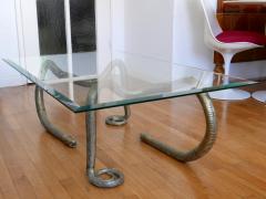 Exceptional Two Python Based Solid Brass Coffee Table Germany 1980s - 2609576