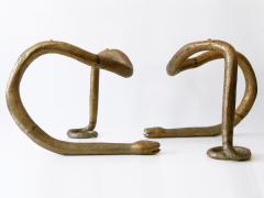 Exceptional Two Python Based Solid Brass Coffee Table Germany 1980s - 2609579