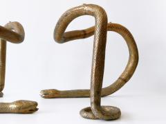 Exceptional Two Python Based Solid Brass Coffee Table Germany 1980s - 2609580