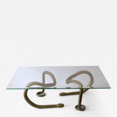 Exceptional Two Python Based Solid Brass Coffee Table Germany 1980s - 2613611