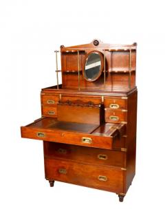 Exceptional Victorian Teak Campaign Chest - 4141184