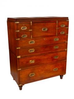 Exceptional Victorian Teak Campaign Chest - 4141209