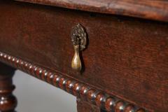 Exceptional and Rare Five Legged Bobbin Turned Charles II Table - 2499264