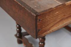 Exceptional and Rare Five Legged Bobbin Turned Charles II Table - 2499267