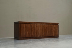 Exceptional and Unique Freestanding Sideboard in Solid Oak Belgium 1970 - 4803617
