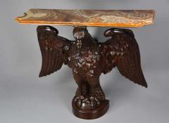 Exceptional large 18thc carved walnut eagle table or eagle carving - 4776067