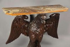 Exceptional large 18thc carved walnut eagle table or eagle carving - 4776074