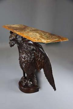 Exceptional large 18thc carved walnut eagle table or eagle carving - 4776076
