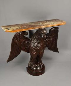 Exceptional large 18thc carved walnut eagle table or eagle carving - 4776077
