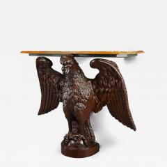 Exceptional large 18thc carved walnut eagle table or eagle carving - 4777024