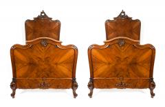 Exceptionally Hand Carved Matching Pair Single Bed - 1131407