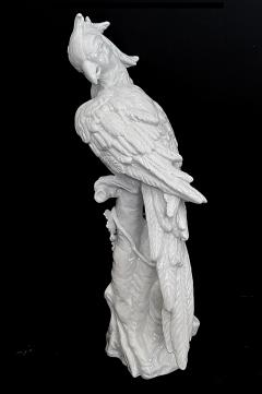 Exceptionally Large Italian Majolica White Glazed Parrot - 4313602