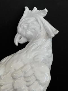 Exceptionally Large Italian Majolica White Glazed Parrot - 4313605